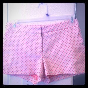J crew cute shorts with pink little poke a dots